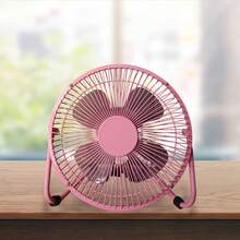 ✨ Ventilador Mini USB 8 Pulgadas  | Portátil y Silencioso | Ajuste de Ángulo | Ideal para Oficina, Escritorio y Hogar | Bajo Consumo | Disponible en Rosa, Azul y Negro : Estructura metálica con aspas de plástico resistente. Fuente de alimentación: USB 5V (incluye cable). No incluye adaptador de corriente. - Ver 4