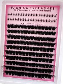 160D Extra Long Lashes, 6-18mm Length, DD Color, 178pcs/Pack, Thick Individual Lashes, DIY Eyelash Extension, Cartoon Style, Mink Material, Suitable For Various Makeup Looks, Reusable, Applicable For Daily Makeup, Cosplay, Daily Life, Wedding, Date, Party, Music Festival, Halloween, Christmas And Other Occasions - DD - 查看 6