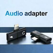 2-In-1 Lightning To Dual Lightning Audio/Charging Adapter, Headphone Jack Adapter, Fast Charging Compatible With IPhone 14 Pro Max/14 Pro/14 Plus/14/13/12/11/XS/8/7/6, Series - Multicolor - View 1