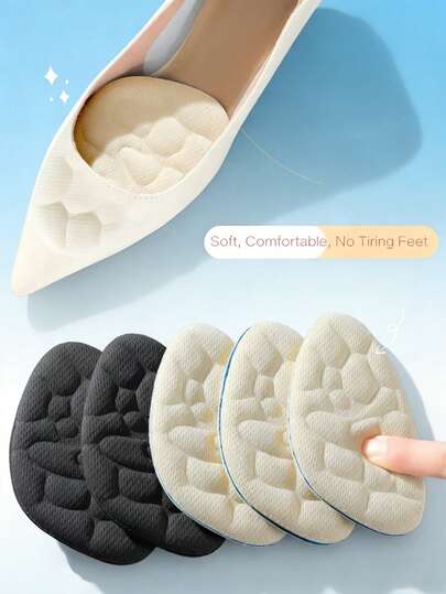 2 Pairs Front Pad For Women High Heels, Half Size Insole, Anti-Pain & Fatigue Inserts, Prevent Slipping, Downsize Shoes