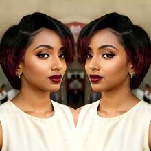 Short Wavy Pixie Cut Wig Human Hair 13x4 Lace Front Wig For Women Pre Plucked With Baby Hair Transparent Lace Natural Curly Pixie Wig - Multicolor - View 10