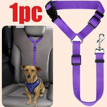 Pet Dog Car Leash Safety Strap, Adjustable Car Travel Restraint Tether, Car Headrest Attachment Strap - Pink - View 11