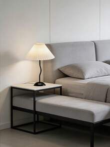 1pc USB Powered Black & White Retro Desk Lamp, Suitable For Bedside, Hostel, Dining Room, Camping, Minimalist Warm Light Atmosphere Lamp - Black - View 2