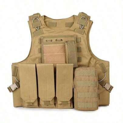 Military Tactical Vest For Airsoft/Paintball, MOLLE Modular System Wargame Combat Vest