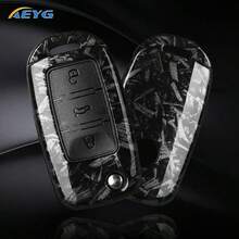 ABS Carbon Fiber Car Key Case Cover For VW Polo Tiguan Passat B5 B6 B7 Golf 4 5 6 MK6 Jetta Lavida Skod Octavia Seat - a - View 5