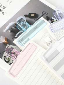 5个/1个透明亚克力塑料夹式文具，学生用品，果冻夹，多功能照片夹，创意办公用品，考试回文夹，发票/文件整理夹，学校用品 - 多色 - 查看 8