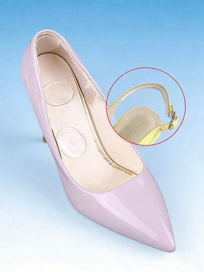 6/12pcs Transparent Silicone Anti-Slip Heel Grips, Adjustable Heel Liner Pads For Sandals & High Heels