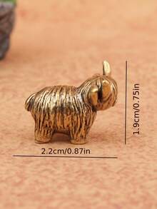 1/2pcs Small Ox Sculpture Decor, Suitable For Home/Office Decoration, Tea Pet And Ornaments, Applicable For Tea Ceremony Or Decoration (Bronze) Festival Decorations - Miniature Bull - View 9