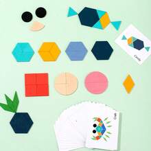 150pcs Children's Educational Puzzle, Fun Tangram Puzzle Board, Changing Geometric Shapes Intelligence Building Toy - 150-piece Puzzle - View 7