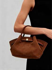 Túi JW Dumpling Bag JH30692 Hana Small mới dành cho nữ, túi đeo vai, đeo chéo, xách tay đa năng, phù hợp cho công sở, đi chơi, hẹn hò, túi da lộn nhẹ, tính thẩm mỹ cao và đa dụng. - màu nâu - Xem 10