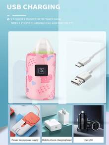 1个便携式USB奶瓶加热器，恒温奶袋，适合户外使用 - 彩色 - 查看 10