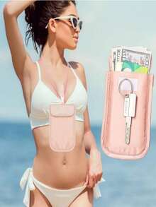 Fashionable Hidden Wallet, New Cotton Ladies' Underwear Changing Bag, RFID Blocking Ultra-Thin Soft Ladies' Card Holder - View 3