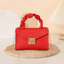 Soft Wrist Chain Crossbody Bag For Daily Wear, Cloud Wrist Handbag, Women Handbag - Red - View 8