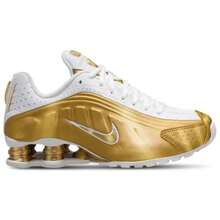 Nike Shox R4 Kid's White Gold CW2626-700 - Gold - View 2