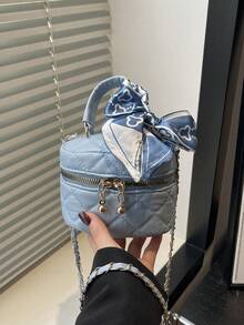 2026 New Arrival Wholesale Unique High-Quality Makeup Case Box, Mini Lipstick Bag, Shoulder Crossbody Bag For Women - Baby Blue - View 12