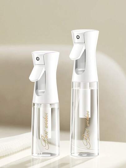 1pc 200ml/300ml Transparent Mist Spray Bottle, Continuous Fine Mist Spraying, Suitable For Hairstyling, Salon, Cleaning, Plant Watering And More, Versatile Hairstyling Accessory, Bathroom Essential