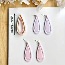Water Drop Shaped Polymer Clay Mold, Minimalist Creative Handmade Mold, Suitable For DIY Earrings And Jewelry Making, Ceramic Earrings Making, Handmade Earrings Making Tools - Apricot - View 8