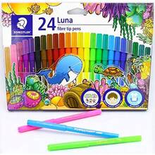 ステッドラー STAEDTLER LUNA 水性ペン fiber tip pen ルナ ファイバーチップペン 24色 子供用 水性 ペン セット327LWP2402 [並行輸入品] - 写真の通り - チェックする 2