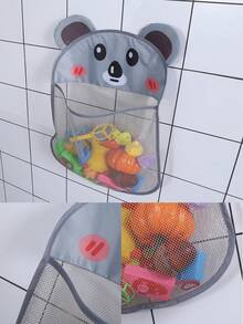 Cute Animal Theme Bathroom Toy Storage Basket, Large Capacity Cartoon Animal Toy Storage Basket, Mesh Hanging Storage Bag, Bathroom Cartoon Miscellaneous Storage Hanging Bag, Bathroom Toy Storage Net Bag, Bathroom Hanging Bag, Household Storage Bag, Suitable For Bathroom And Playroom Water Toy Storage, Bathing Supplies Basket, Indoor Decor, Kitchen Essentials, Bathroom Decor - Multicolor - View 15