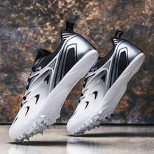 26 男士运动鞋,男士田径鞋,时尚黑白低帮系带钉鞋,抓地力强,鞋钉可拆卸,适合比赛和运动,爆发力十足,速度感稳定,男女通用钉鞋,适合短跑、中长跑、三级跳远等运动。 - 黑灰色 - 查看 5