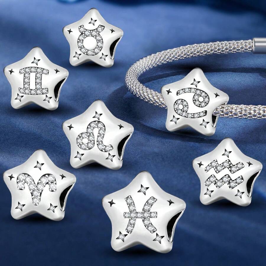 1pc Delicate Constellation Pattern Beaded Accessory, Suitable For Women To Wear Or DIY Jewelry Like Bracelets And Necklaces, A Thoughtful Gift For Girlfriend - Stars and Constellations - View 1