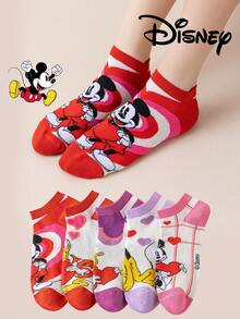 Disney 5 Pairs  Unisex Ankle Socks, , , , Daisy Duck Themed Socks, Breathable & Comfortable Summer Socks, Novelty Gift - Multicolor - View 13