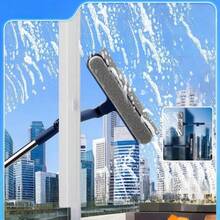 1pc 3-In-1 Multi-Functional Extended Pole Window Squeegee, Glass Wiper, Double-Sided High-Rise Window Cleaning Brush, Household Cleaning Tool - 3-in-1 Glass Scraper (random Color) - View 4