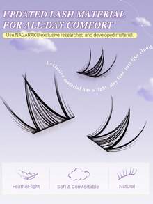 126簇 NAGARAKU 0.07C 10-12MM 云朵系列 003 簇假睫毛 DIY 套装 睫毛嫁接 混合长度睫毛嫁接 化妆 - 查看 2