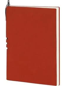 A5サイズ PUレザーソフトカバー ノートブック 120枚（240ページ） 100gsm 無地刷 背表紙ペン差し付き オフィス・学習・ギフト (ネイビー, A5) - オレンジ - チェックする 11