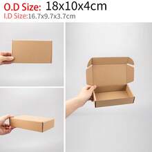 10 hộp giấy gợn sóng màu nâu, nhiều kích cỡ có sẵn, hộp vận chuyển bằng bìa cứng gợn sóng 3 lớp, hộp bưu chính, hộp đóng gói nhanh, thích hợp để đóng gói và vận chuyển sản phẩm cho mục đích sử dụng cá nhân và doanh nghiệp nhỏ - Màu Khaki - Xem 21