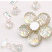 Magnetic Nail Polish Display Board With Practice Base Set, Includes 5 Square Bases + 1 Plum Blossom Base, Essential Tool For Professional Nail Salons And Home DIY Manicure - Multicolor - View 2