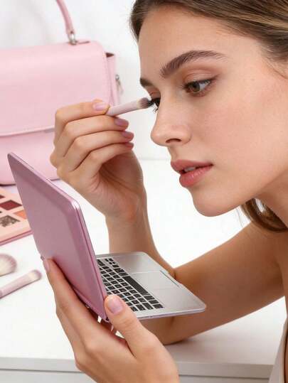 Espejo de maquillaje mini creativo, mini cuaderno con espejo de maquillaje pequeño, espejo compacto de doble cara resistente a caídas, espejo de bolsillo, espejo de tocador de doble cara, espejo de vidrio de alta definición, espejo de maquillaje de viaje, espejo compacto, espejo de tocador pequeño, accesorio de moda, adecuado para dormitorio, oficina, maquillaje, decoración de habitación, uso en el hogar o al aire libre, aplicable a sala de estar, baño, dormitorio, decoración del hogar, regalo ideal para mujeres, madres, esposas, hermanas, adolescentes