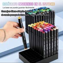 Touch Markers, Dual-Tip Markers With Base, Professional Set For Drawing, Art, Lettering, Graphic Design, And Projects - Rectangle - View 7