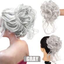 Hairdo Extensions, Messy Curls, Elastic Hair Rings, Synthetic Hair Buns, Donuts, And Hair Clips Are Suitable For Women And Girls - Multicolor - View 13