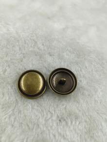 10颗复古绿色金属纽扣，适用于外套、夹克、服装配饰、缝纫用品，经久耐用。 - 10PCS Antique bronze - 查看 4
