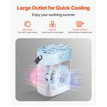 Ventilatori portatili - Serbatoio acqua da 700 ml, 7 colori luce - Visualizzare 2