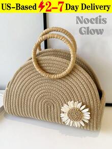 Woven Floral Handbag