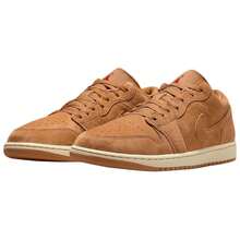 Air Jordan 1 Low 'Flax' Tan Varsity-Red Muslin Sneakers Women HV4089-200 - Nhiều màu - Xem 3