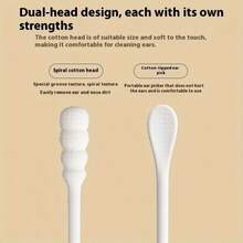 Disposable Paper Swabs, For Home Use, Double-Ended Design, Soft, Boxed, Lint-Free, Multi-Purpose Ear Cleaning Sticks - A - View 3