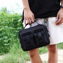 Men's Large Capacity Multi-Pocket Nylon Chest Bag With Shoulder Strap, High-Quality Men's Side Bag, Large Messenger Bag, Men's Mini Bag, Nylon Messenger Bag - Multicolor - View 8