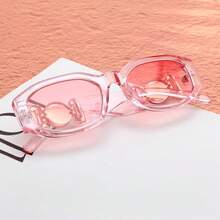 1pc Retro Rectangle Fashion Sunglasses Women Men ,Y2K Sunglasses, 90s Small Narrow Square Sunglasses,Summer Beach Glasses CK2322 - 013-F - 查看 5