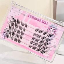 DOUDOUTIAN Basf Fox Tail Oblique Fly False Eyelashes, 40 Clusters, Self-Adhesive, DIY Detachable Segmented Design, C-Curl For Natural Everyday Look, Beginner-Friendly, Length 10mm-13mm - C - View 4