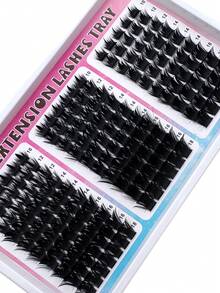 300D+200D+160D Spikes Lash Cluster Eyelash Extensions 180pcs/260pcs Thick Spiky Individuals Lashes 10-18mm Mega Wispy Eyelash Extension Fluff DIY D Curly Lash Extension Unique Spiky Cluster Eyelash Extensions Anime Individuals Fairy Cluster Lashes DIY At Home - DD - Xem 5