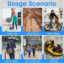 10 Pairs Shoe Covers Boot Covers Plastic Disposable Waterproof Shoe Cover Men And Women Non - Slip Outdoor Overshoes For Rain And Indoor Use - B - View 7