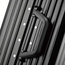 Premium All-Aluminum Alloy Luggage Set – Iconic Ribbed Hard Shell Suitcases With Reinforced Metal Corners & 360° Silent Spinner Wheels | Durable TSA Lock Travel Cases In Classic Silver, Matte Black & Gunmetal Grey | Lightweight Yet Unbreakable Carry-On & Checked Baggage For Business, Vacation & Global Adventures | The Ultimate Statement Piece For Discerning Travelers Who Value Style, Security & Long-Lasting Performance - Gun color - View 9