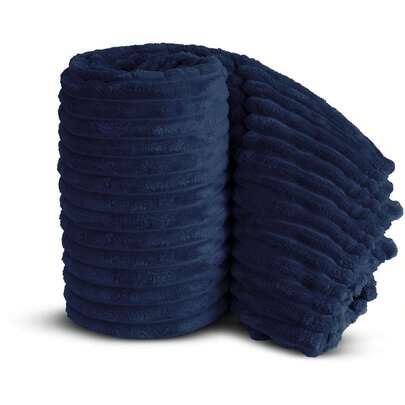 Chunky Knit Throw Blanket | Super Soft Sherpa Fleece, Warm Cosy Mink, Sofa Bed Blanket – 150x200cm / 200x240cm