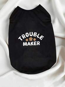 1 pieza Chaleco para mascotas, chaleco sin mangas ligero y transpirable para gatos, previene el desprendimiento del pelo, manga corta para perros pequeños y cachorros, ropa para mascotas adecuada para todas las estaciones - Negro - Ver 9