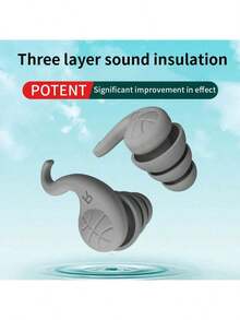 Reusable Super Quiet Sleep Earplugs - Noise Blocking, Hygienic Gel Design, Ensure Peaceful Sleep, 1 Pair/Box, Ideal For Travel And Home Use, Travel Earplugs | Fashionable Design | Soft Texture - Multicolor - View 5