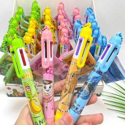 3pcs/6pcs/12pcs TungTungSahur Funny Shanhaijing Stationery Set, Multicolor Ballpoint Pen With Memo Pad, Office Desk Accessories, Elegant Stationery