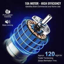 Commercial Meat Tenderizer, Heavy Duty Stainless Steel Kitchen Tool With Handle, Meat Tong, And Cleaning Brush, 450W Electric Meat Tenderizer Machine For Beef, Turkey, Chicken, Pork, And Fish - 查看 2